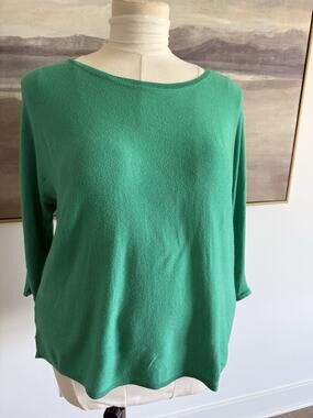 Ann Taylor Cashmere Blend Kelly Green Sweater Large